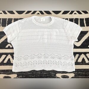 Abercrombie Kids Boxy Crochet Top